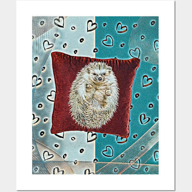 Hedgehog sweet art  trend Wall Art by UMF - Fwo Faces Frog